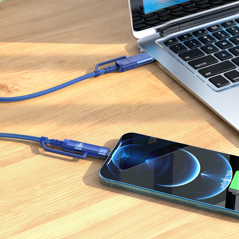 Cable 4-in-1 USB / Type-C to Lightning / Type-C “U106 Moulder” image 5