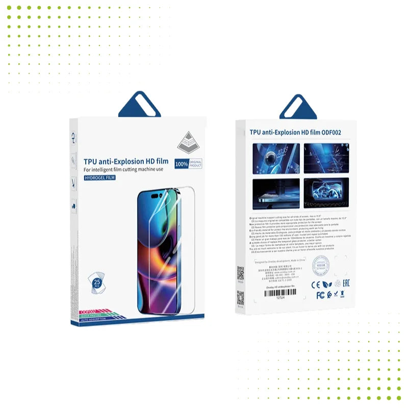 Oneday ODF002 HD Anti-Explosion TPU Film – Manual – 25 PCS/BOX