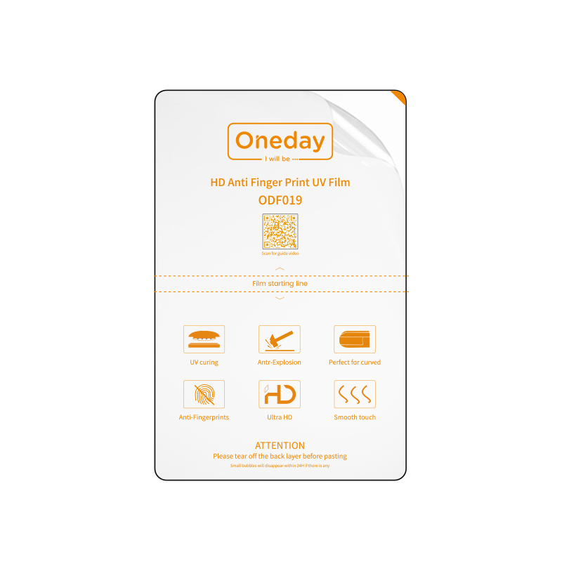 3RVie HD Super anti finger print PET UV film (25PCS/BOX) image 0