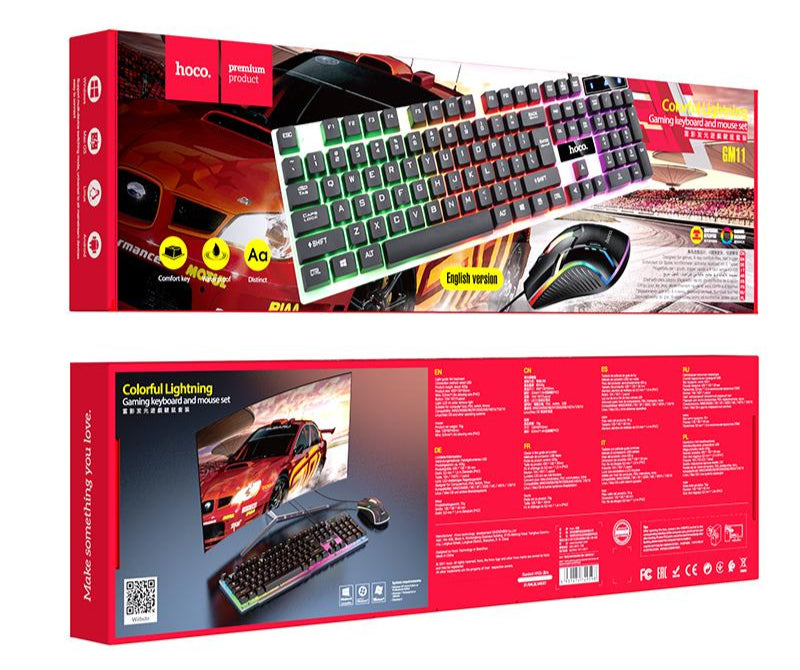 GM11 Terrific glowing gaming keyboard and mouse set image 5