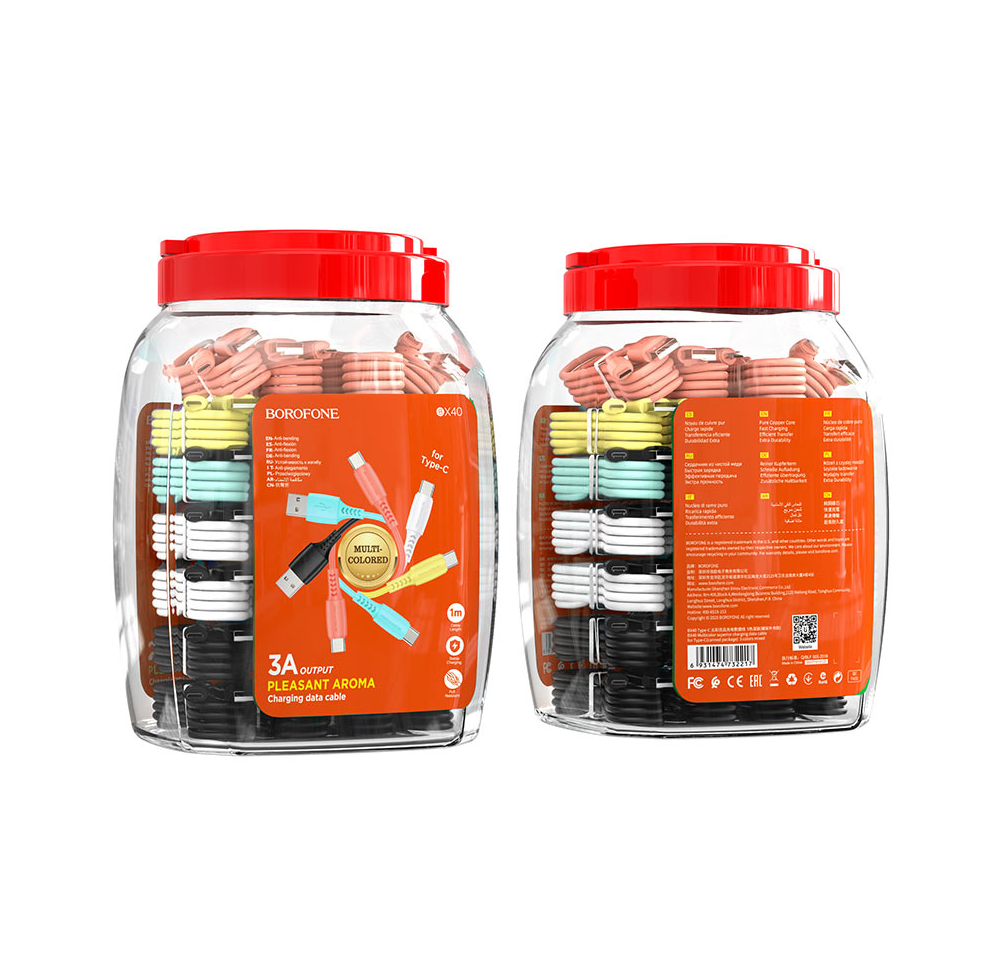 BX40 Multicolor superior charging data cable (canned package) image 0