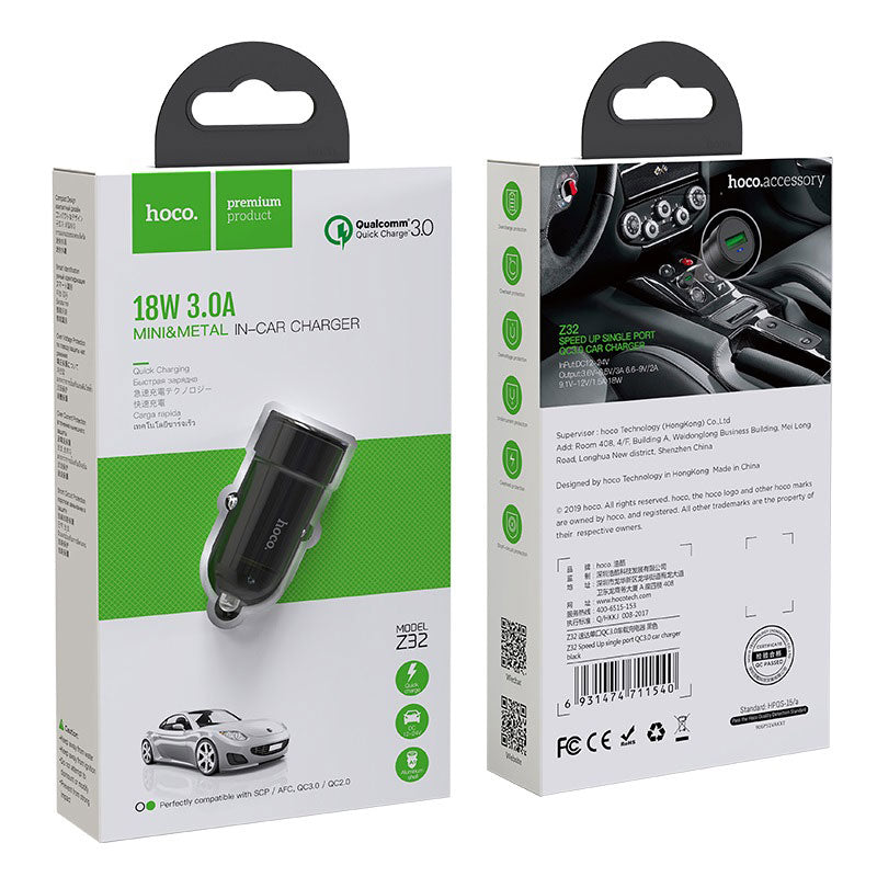 Car charger “Z32 Speed Up” single port QC3.0 image 3