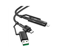 Cable 4-in-1 USB / Type-C to Lightning / Type-C “U106 Moulder” image 0