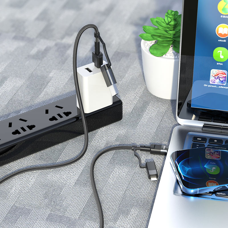 Cable 4-in-1 USB / Type-C to Lightning / Type-C “U106 Moulder” image 4