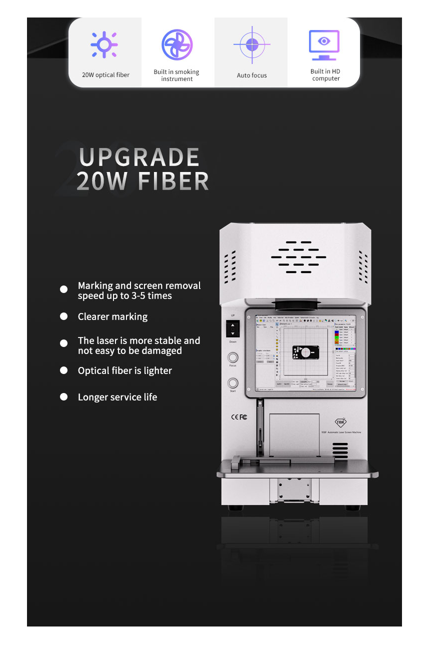 TBK 958F Fiber 20w Laser Machine image 8