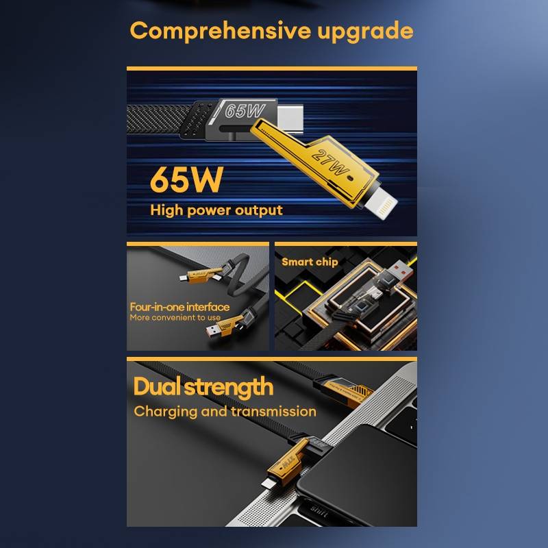 Transformers TF-A15 PD Fast Charge 4 in 1 Charging Data Cable image 4