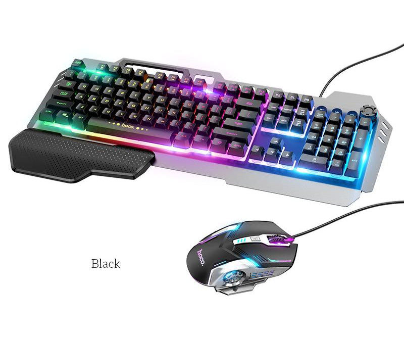 GM12 Light and shadow RGB gaming keyboard and mouse set(general english version) image 1