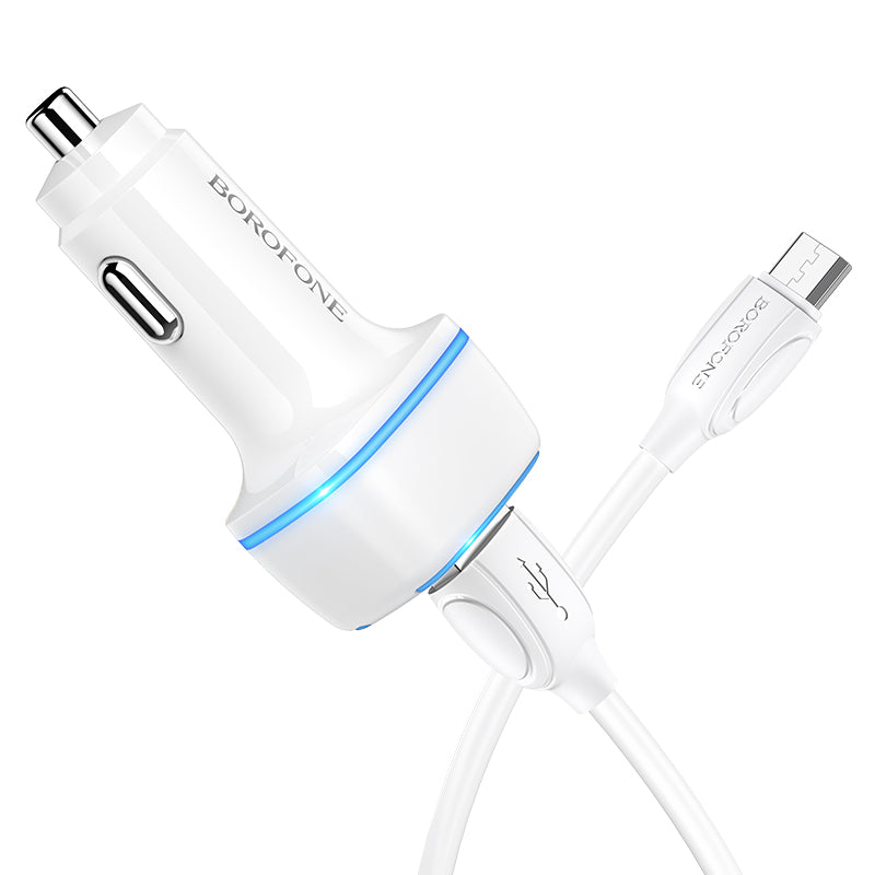Borofone BZ14 Dual Port Ambient Light Car Charger Set image 5